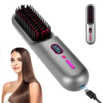 Brosse Lissante Sans Fil Brosse Lissante Pour Cheveux Portable pour Femmes Fer à Lisser pour une Utilisation en Extérieur