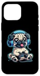 iPhone 16 Pro Max Funny Pug Gamer Dog Gaming Pug Pugs Video Game Case