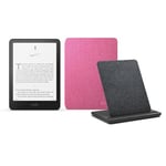 Kindle Paperwhite Signature Edition (version 2024) 32 GB sans publicité, une couverture en tissu Amazon et une station de chargement sans fil conçue pour Amazon