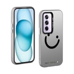 TAUYN Coque pour Oppo Reno 12 Pro/Reno12 Pro 5G, PC Très Mince Antichoc Bumper Housse, Smiley Modèle Conception Protection Etui, Noir