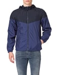 Urban Classics Men's 2-Tone Tech Windrunner Wind Jacket, Midnight Navy/Dark Blue, XXL