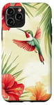 Coque pour iPhone 11 Pro Colibri Tropical Fleurs Florales Nature Été