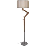 Lampadaires Tosel  Lampadaire articulé bois foncé