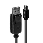 LINDY 1m Mini DisplayPort to DisplayPort Cable, Black