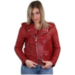 Blouson Schott  Blouson perfecto  en cuir ref_31135 Rouge