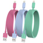 Iphone Charger Cable, Lightning Cable 3Pack 3M/10FT [Apple Mfi Certified] Fast