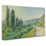 Lane In The Country By Claude Monet Canvas Print for Living Room Bedroom Home Office Décor, Wall Art Picture Ready to Hang, 30 x 20 Inch (76 x 50 cm)