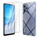 LYZXMY Coque pour Blackview A53 /A53 Pro (6.5") Transparent Housse + 3 x Verre trempé Protection écran, Souple Silicone Étui Protection Bumper TPU Téléphone Case Cover