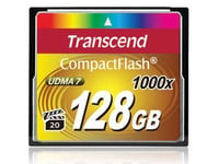 TRANSCEND 128 GB CF CARD, MLC - COMPACTFLASH 1000 (TS128GCF1000)