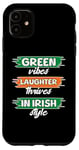 Coque pour iPhone 11 Green Vibes Laughter Lot de 2 couples irlandais assortis