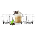 Glasmark KROSNO 1992 Verre Thé Café Avec Poignée 200 ml Robuste Lavable Au Lave Vaisselle Brillant Transparent