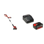 Einhell Coupe-bordures sans fil GE-CT 18/28 Li-Solo Power X-Change (Li-Ion, 18 V, fil pour largeur de coupe 28 cm, bloc moteur inclinable et pivotant) avec Chargeur et Batterie 4,0Ah