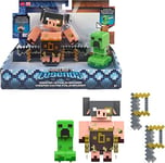 Mattel Minecraft Toys | Legends 3.25-inch Action Figures 2-Packs, Each with Attack Action and Accessory | Collectible Gift for Kids, GYR99