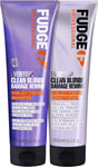 Fudge Professional Everyday Clean Blonde Damage Rewind, Purple Shampoo & Condit