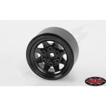 [FR] Rc4Wd Stamped Steel 1.0 Stock Beadlock Wheels (Black) - RC4ZW0229