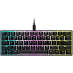 Corsair K65 RGB MINI 60 % Clavier mécanique filaire pour jeux - Interrupteurs Cherry MX ROUGE - Claviers PBT Double-Shot -