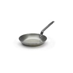 De Buyer - Poêle à frire "Coupe Lyonnaise" en acier CARBONE PLUS - Diamètre 26 cm -, Gris