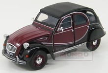 1:24 Welly Citroen 2Cv Charleston 1982 Yellow Black WE24009BORD Modellino