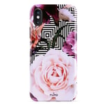 Puro Glam Cover Pivoines Coque Étui Snap-On Pour IPhone X XS