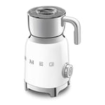 Smeg MFF01WHEU Mousseur à Lait électrique, INOX, Blanc