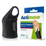 Actimove Sports Edition Wrist Support Adjustable with COOLMAX® AIR Technology for Men and Women - For Pain Management of Weak, Injured or Sprained Wrists - Left/Right Wear - Black, Universal Size​​