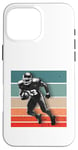 Coque pour iPhone 16 Pro Max Athlète de football action force agilité sport jeux de