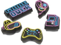 Crocs 5-Pack Sports Jibbitz Shoe Charms, Breloques pour Chaussures Mixte, Lights Up Neon Gamer, Taille Unique