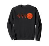 Cool Basketball Heartbeat BBall Coach Player Men Kids Boys Sweatshirt