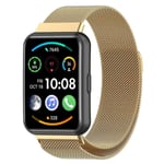 Milanese magnetisk spänne armband rem för Huawei Watch Fit 2 sport andningsbar ersättning armband för Huawei Watch Fit 2 Gold