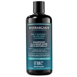 Kerargan - Shampoing Revitalisant à la Boue Noire de la Mer Morte pour Cheveux Gras et Cuir Chevelu Irrité - Purifie et Revitalise - Sans Sulfate, OGM, Silicone, Huile Minérale - 500ml