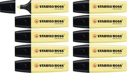 Highlighter - STABILO BOSS ORIGINAL Pastel - Pack of 10 - Milky Yellow