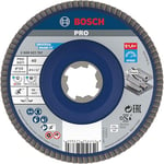 Bosch Professional 1x Plateau à lamelles X571 Best for Metal X-LOCK (pour métal, Ø 125 mm, P 40, version bombée, Accessoires Meuleuse Angulaire)