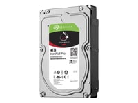 Seagate IronWolf Pro ST4000NE0025 - Disque dur - 4 To - interne - 3.5" - SATA 6Gb/s - 7200 tours/min - mémoire tampon : 128 Mo - avec Seagate Rescue Data Recovery