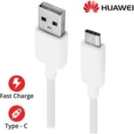 Cable USB-C Original 1 mètre Pour Huawei P30 Lite 6.15" Couleur Blanc