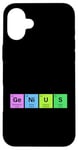 Coque pour iPhone 16 Plus GENIUS Tableau périodique Science Cadeau STEM Lab Chimiste Elements