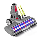 Italdos Brosse Rotative Motorisée Électrique Turbo compatible pour Dyson V7 V8 V10 V11 V12 V15 Rouleau Souple pour Parquet Carrelage et Lumière Led