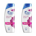 2x Head & Shoulders Anti-Dandruff Shampoo Smooth &Silky Moisturises Scalp 250 ml