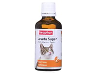 Beaphar Laveta Super, Katt, Droppar, Vitamin B1, Vitamin B12, Vitamin B2, Vitamin B6, Vitamin E, Vitamin H (Biotin), Kalcium, Phosphorus, Natrium, 50 Ml, 1,2%