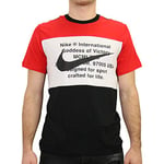 Nike NSW HBR Swoosh T-Shirt T- Hommes, Black/University Red/White, S