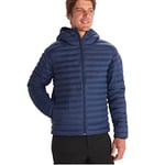 Marmot Men Echo Featherless Hoody, Warm Puffy Jacket, Insulated Hooded Winter Coat, Water-resistant Quilted Parka, Lightweight Packable Outdoor Jacket, Windproof, Arctic Navy, XXL