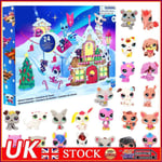 2024 Advent Calendar Christmas Countdown Cute Pet Figures Surprise Toys Kid Gift