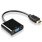 Black Adaptateur Hdmi Vers Vga 1080p, Convertisseur Mâle Vers Femelle, Pour Ps4, Avec Câble Audio Vidéo, Jack, Pour Pc Et Tv ""Nipseyteko