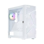 Boîtier PC Gamer MarbleShell MS31 Blanc + 4 ventilateurs ARGB PWM et support VGA inclus