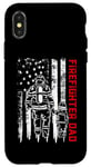 iPhone X/XS Father And Son Firefighter Dad USA American Flag Fathers Day Case