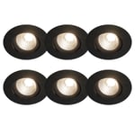 6-pack Optic G2 Quick ISO Svart 6W (Färgtemperatur: 2700K)