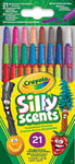 CRAYOLA Silly Scents Mini Twistable Crayons - Assorted Colours (Pack of 21) | So Smelly, You Won't Believe Your Nose! | Ideal for Kids Aged 3+