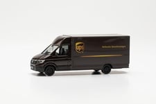 Herpa Maquette Voiture Volkswagen VW Crafter de Distribution de Colis UPS, echelle 1/87, Model Allemand, pièce de Collection, Figurine Plastique