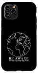 Coque pour iPhone 11 Pro Contours de la carte du monde Protection de la nature