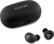 Słuchawki Guess Guess Bluetooth Headphones Gutwspgtspsk Tws + Docking Station Black/Black Grained Classic Logo