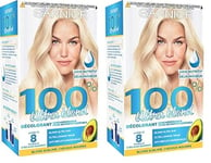 Garnier 100% Ultra Blond Kit de Décoloration Sans Ammoniaque - Éclaircissement Maximum - Effet Anti-Paille (Lot de 2)